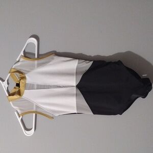Five dancewear Black and Gold leotard PA/CXL